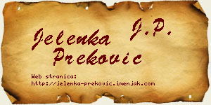 Jelenka Preković vizit kartica